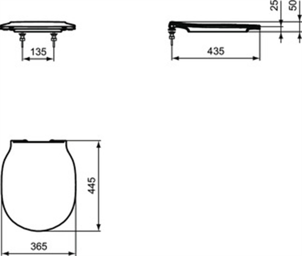 Ideal Standard Connect Klozet Kapağı Yavaş Kapanan E036601