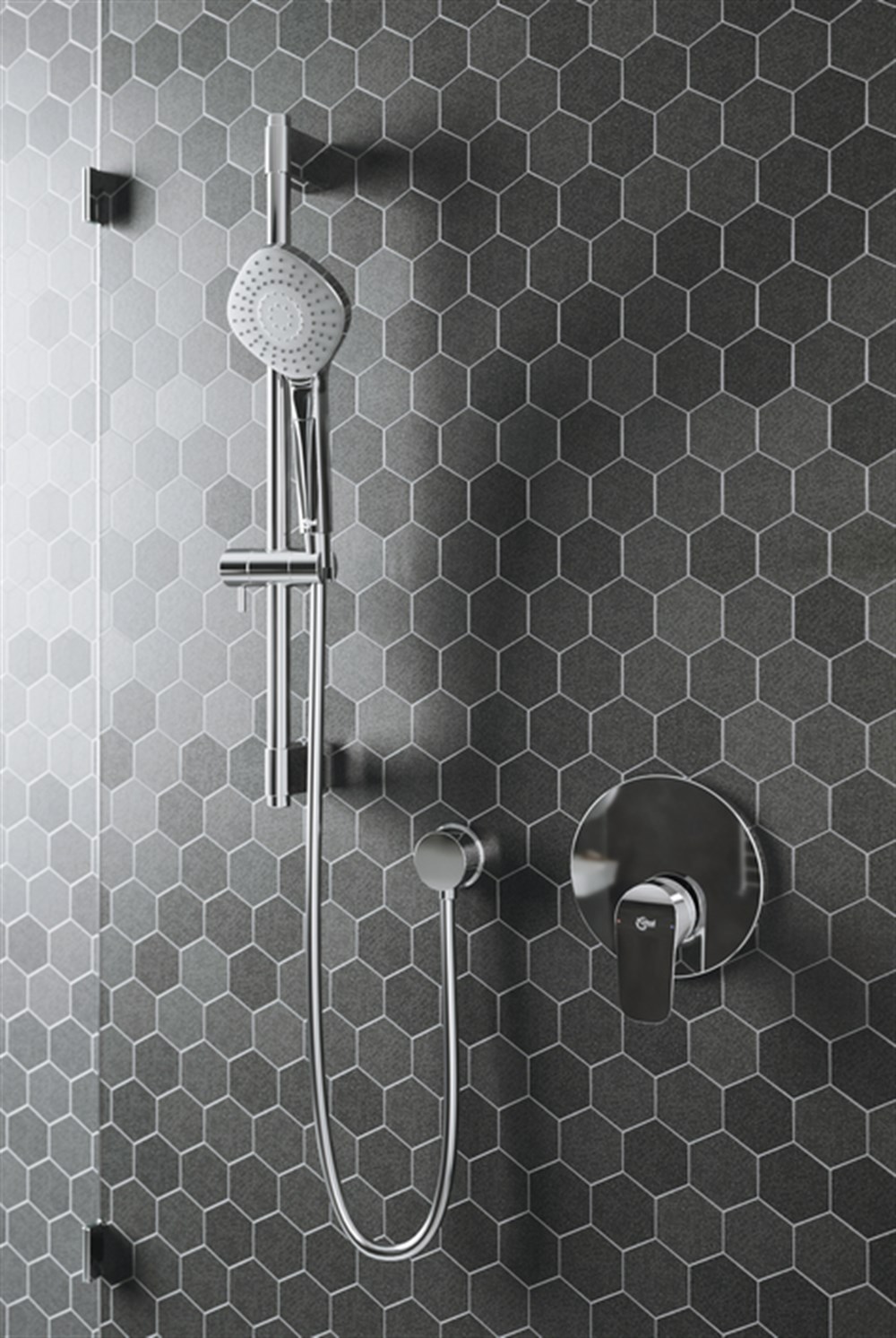 Ideal Standard IdealRain Evo Diamond 115 Sürgülü El Duş Takımı, 60 cm Sürgü B2234AA