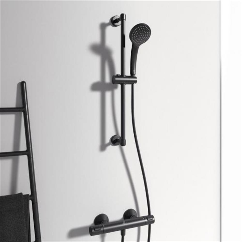 Ideal Standard IdealRain Soft 100 Sürgülü El Duş Takımı Mat Siyah 60 cm Sürgü BD142XG