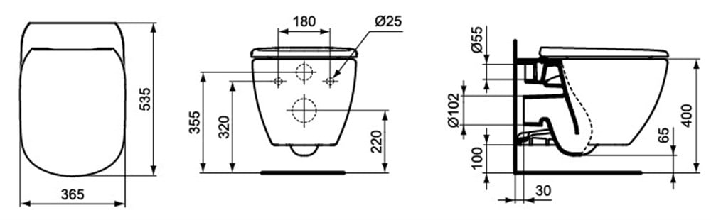 Ideal Standard Tesi Asma Klozet Aquablade - T007901