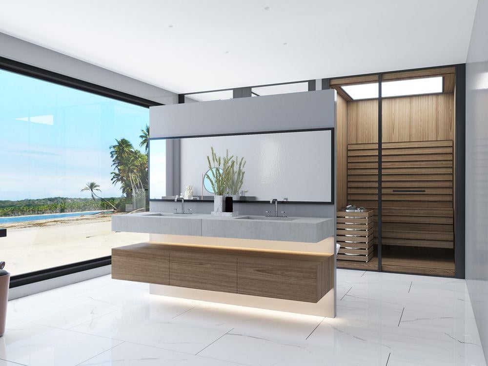 Qua 60x120 Bianco River Parlak