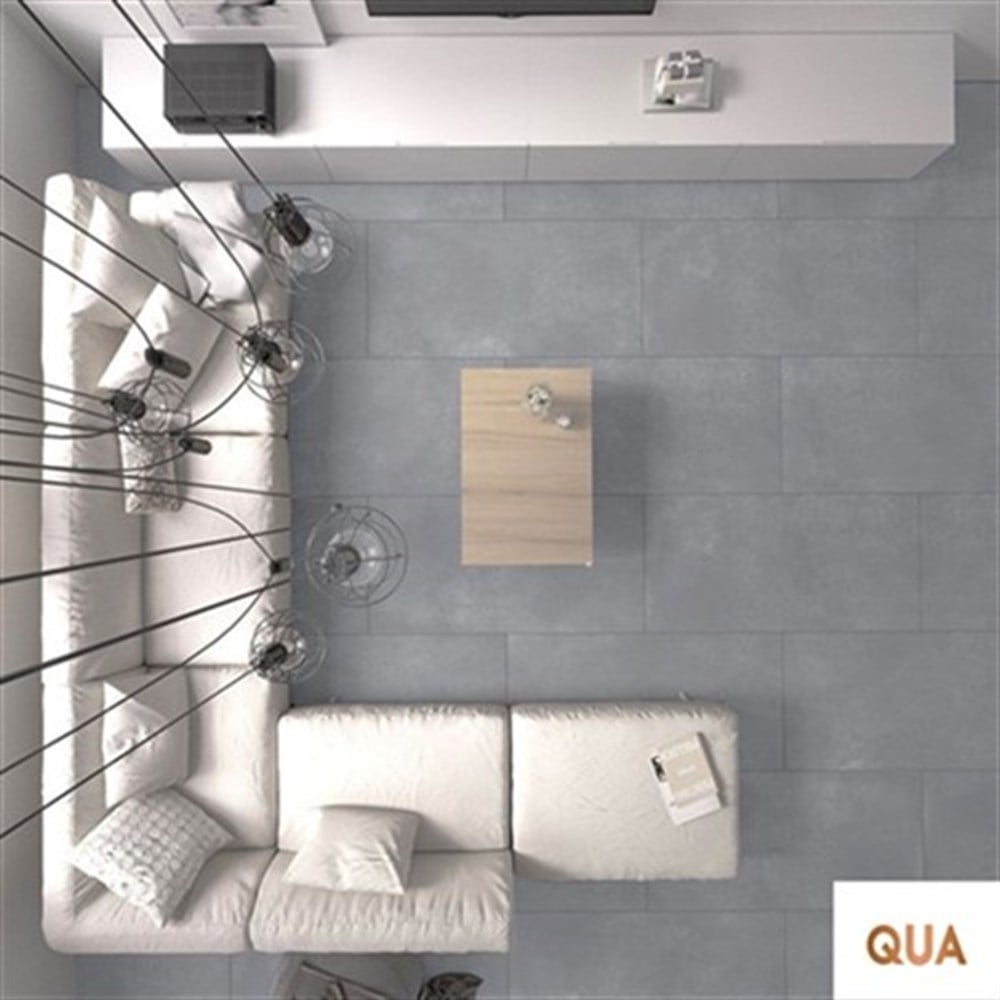 Qua 60x120 Luna Cool Grey Mat Rec Yer ve Duvar Seramiği 
