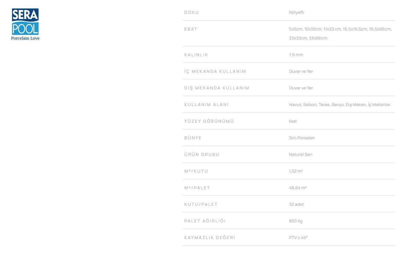 Serapool 33x66 Firuze Mix Rec.