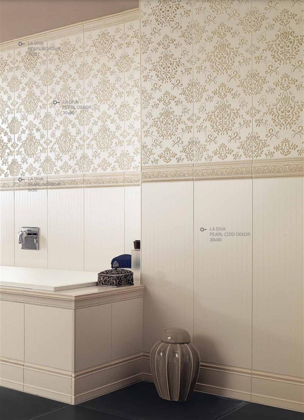 Villeroy & Boch 30x90 La Diva İnci Çizgi Dekor