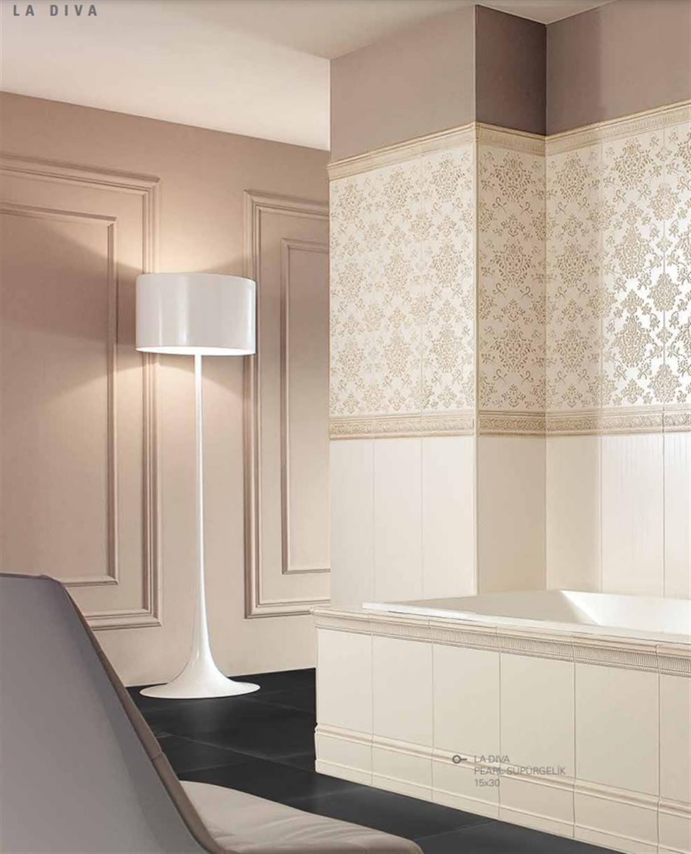 Villeroy & Boch 30X90 La Diva İnci Dekor Mat