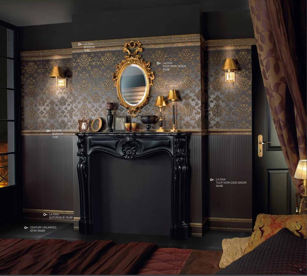 Villeroy & Boch 30X90 La Diva Tulipe Dekor Mat