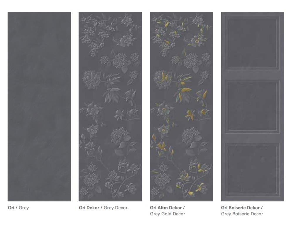 Villeroy & Boch 40x120 Jardin Gri Çiçek Dekor Mat Rec