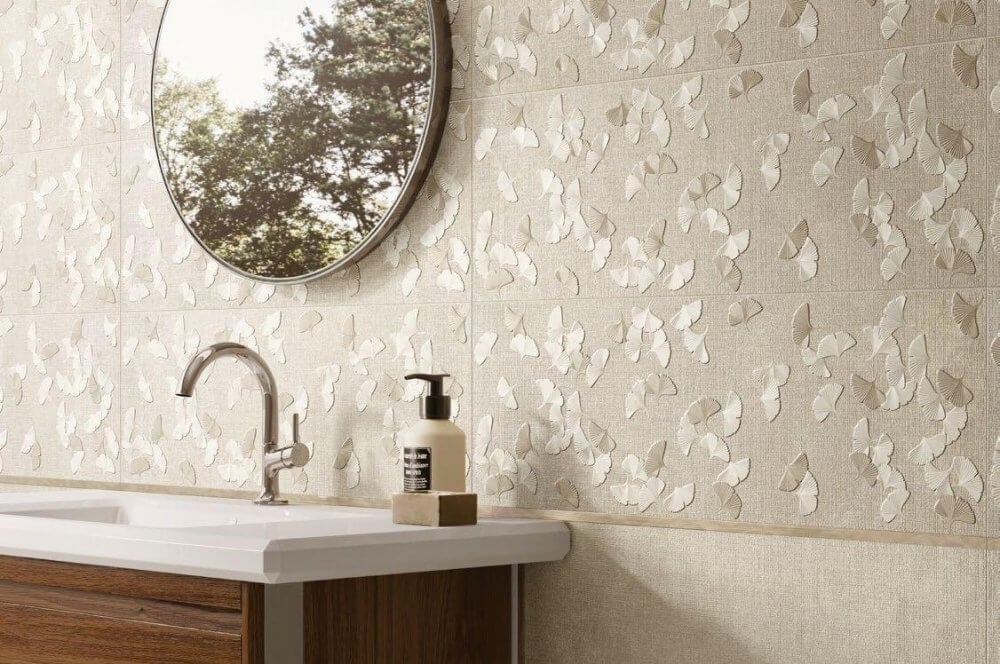 Villeroy&Boch 30X90 PARTERRE BEJ CICEK DEK MAT 7MM K1310OW110710 Duvar Seramiği