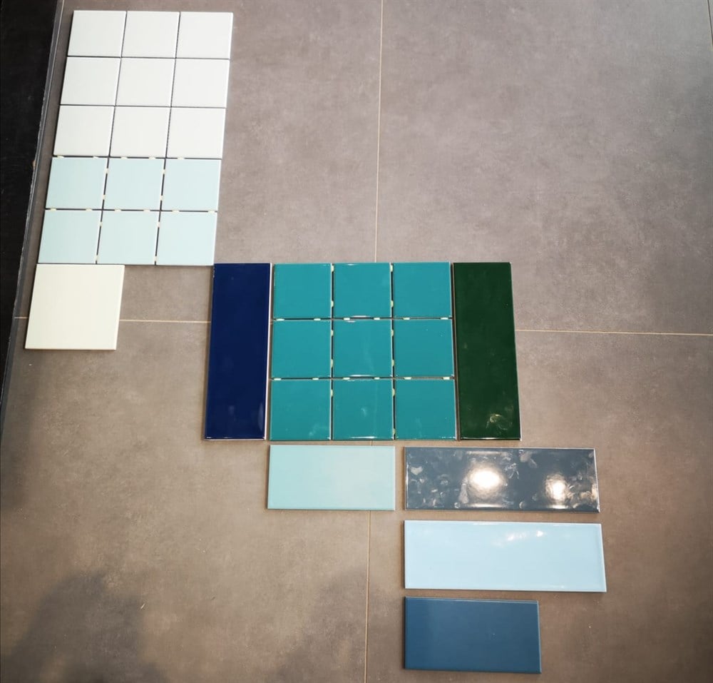 VitrA 10x10 Color RAL 2004030 Koyu Turkuaz Mozaik Parlak