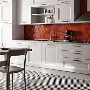 VitrA 10x10 Retromix Fon Lava Kırmızı Parlak Yer ve Duvar Seramiği - K94842580001VTE0