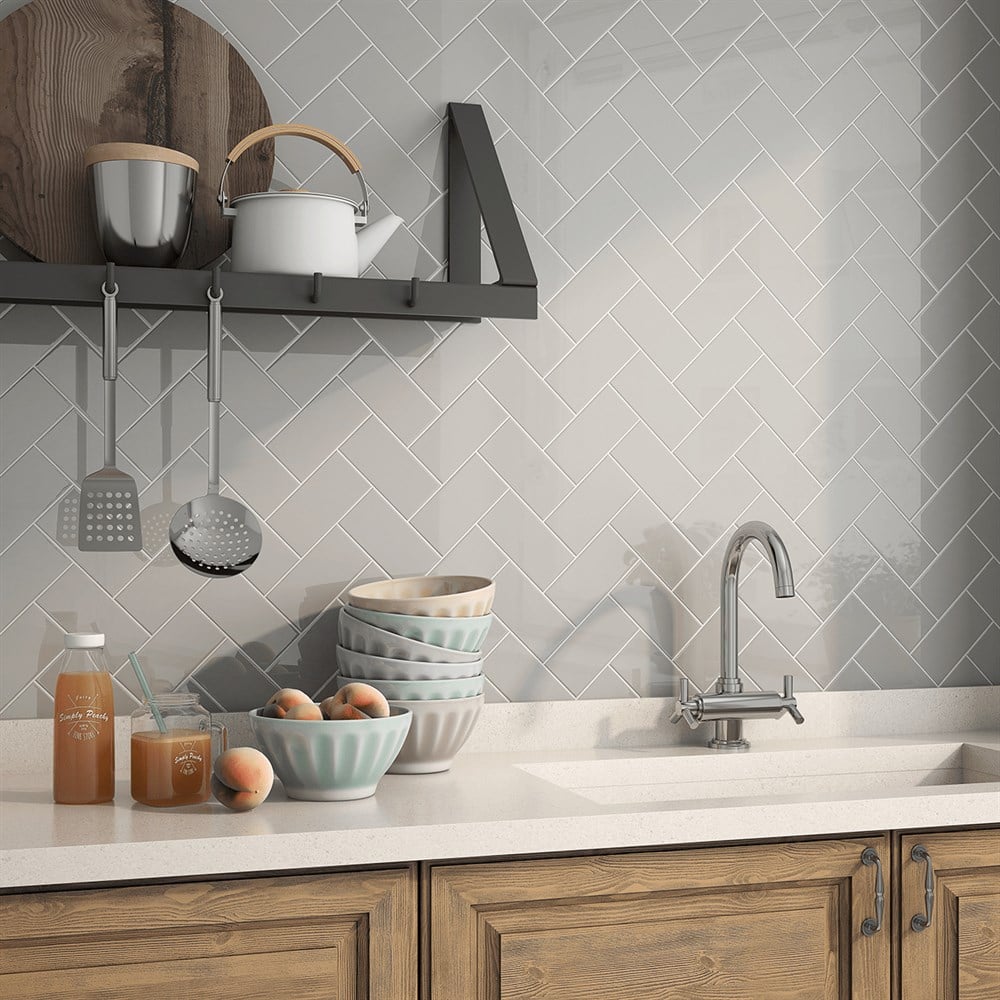 VitrA 10x20 Color RAL 7047 Açık Gri Parlak