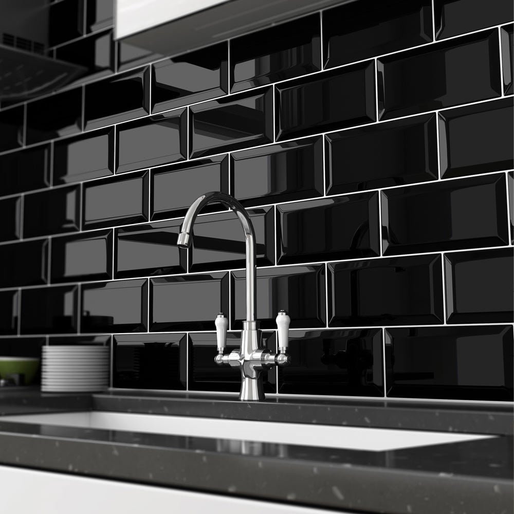 VitrA 10x20 Metro Tiles Siyah Duvar Seramiği (0,8 M2 Fiyatı)