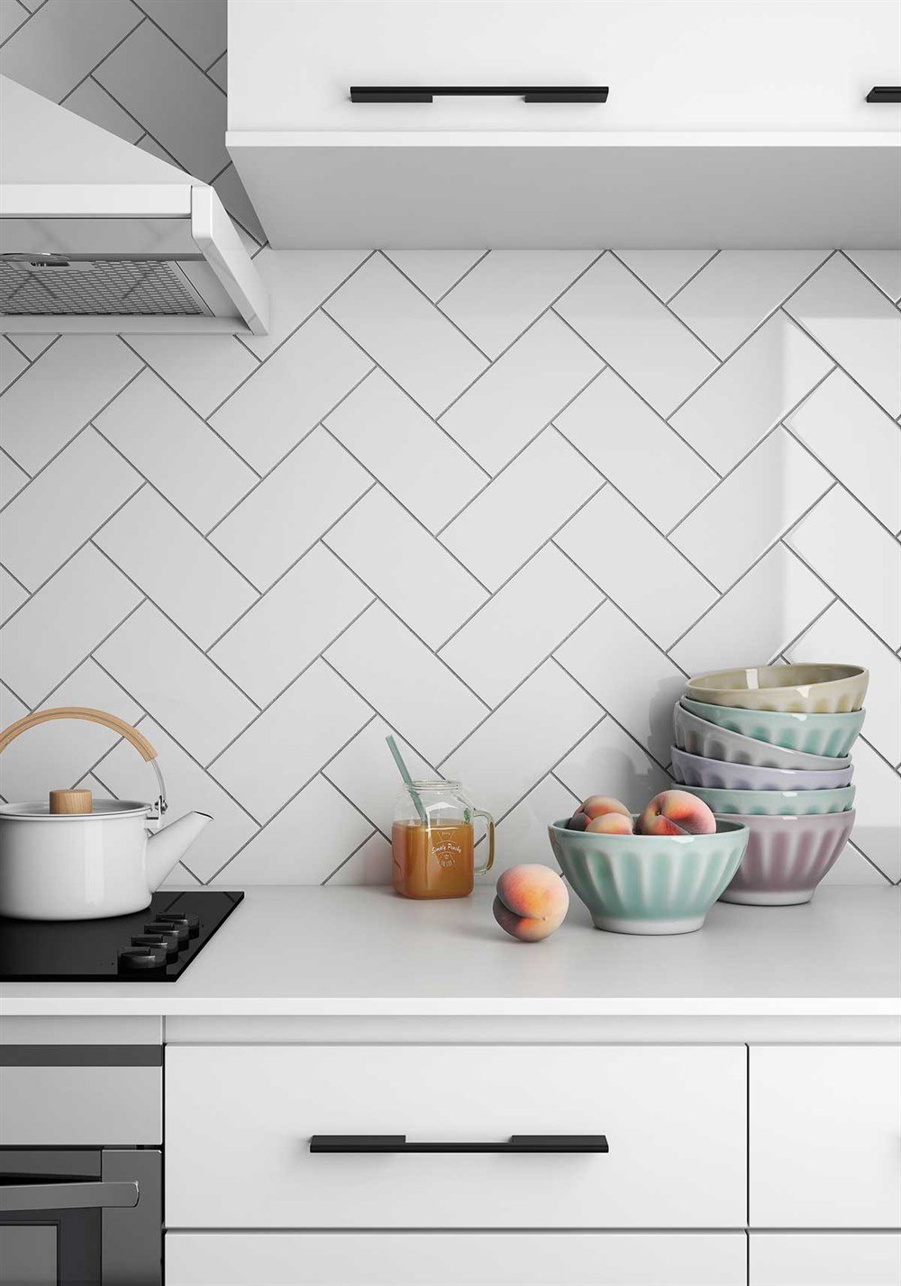 VitrA 10x20 Miniworx RAL 9016 Beyaz Fon Mat Yer ve Duvar Seramiği