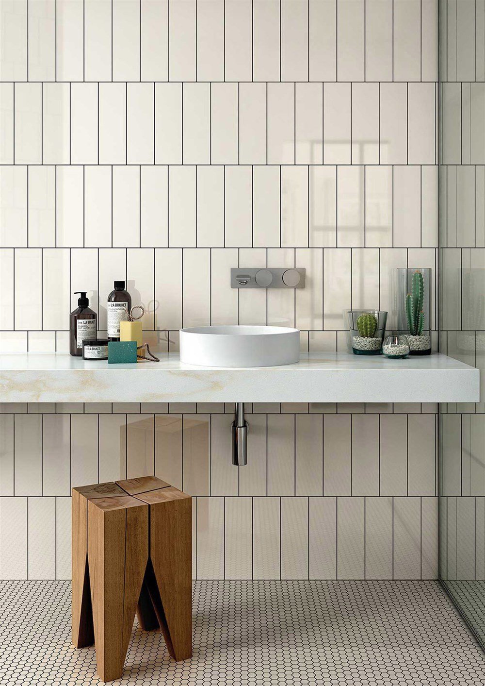 VitrA 10x30 Color RAL 0958010 Açık Vizon Parlak Duvar Seramiği