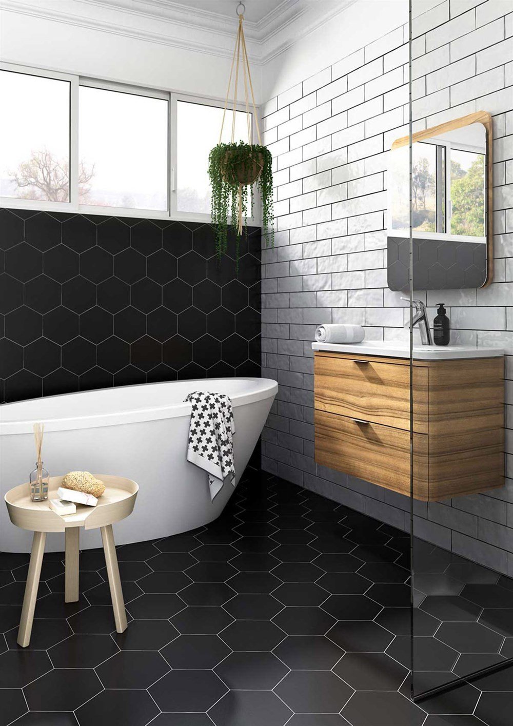 VitrA 21X24 Miniworx RAL 0001500 Siyah Hexagon Mat