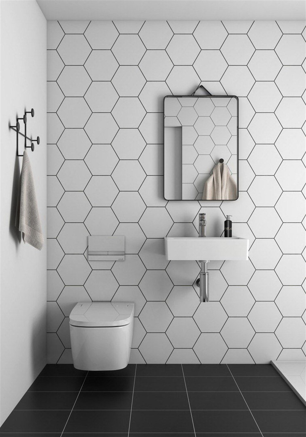VitrA 21X24 Miniworx RAL 9016 Beyaz Hexagon Mat