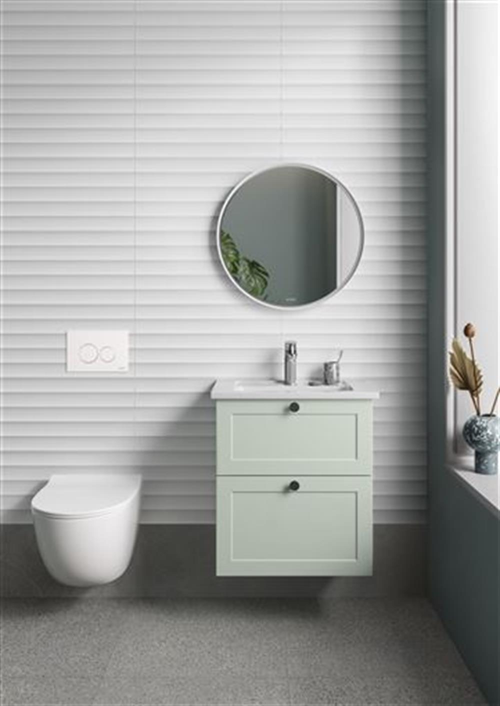 VitrA 30x60 Set6.0 Limestone Beyaz Fluted Dekor Mat
