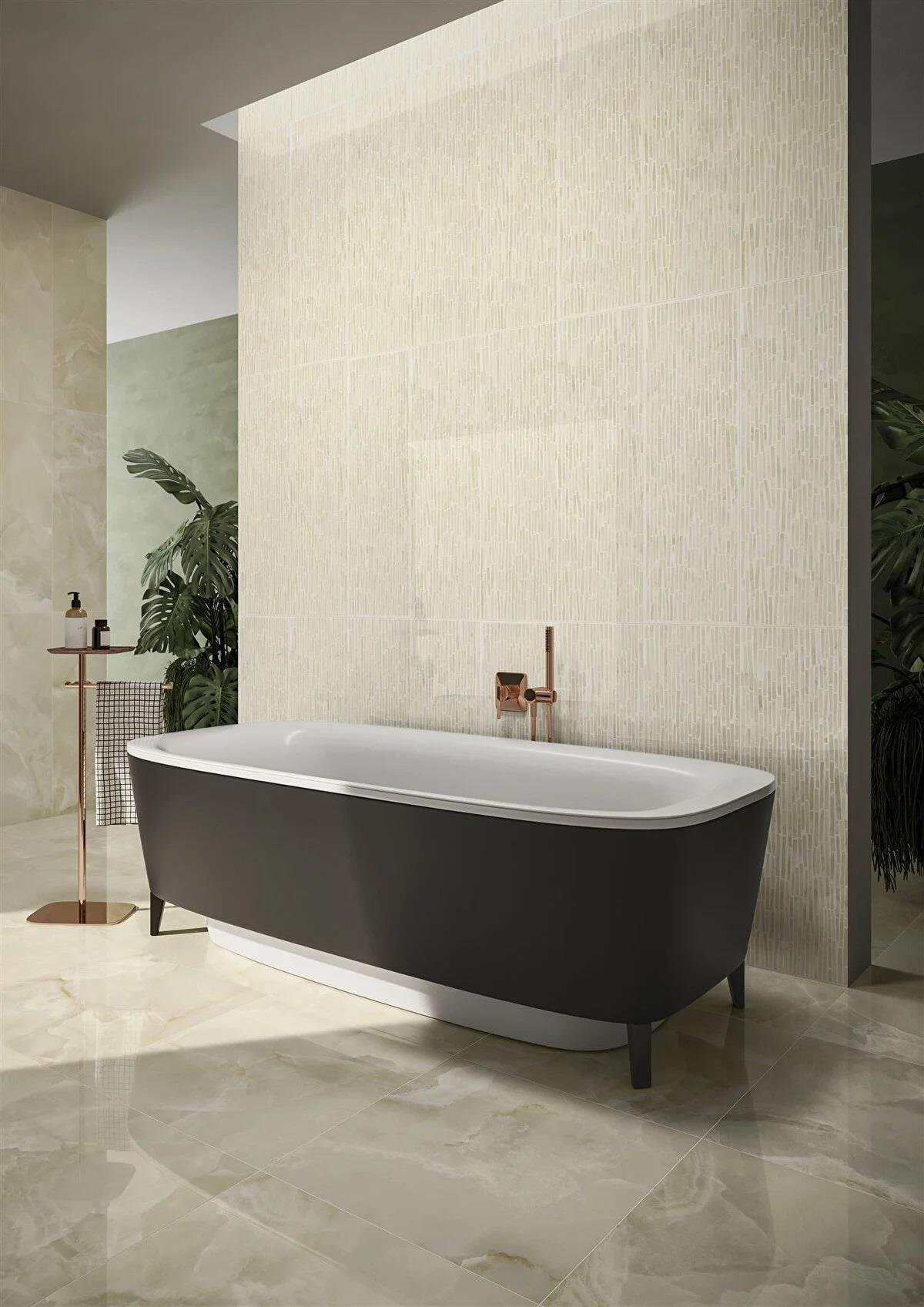 Vitra 30x90 Crystal Kemik Fon Parlak Duvar Seramiği