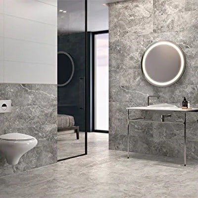 Vitra 30x90 Tundra Sky Gri Mat 8Rek Duvar Seramiği