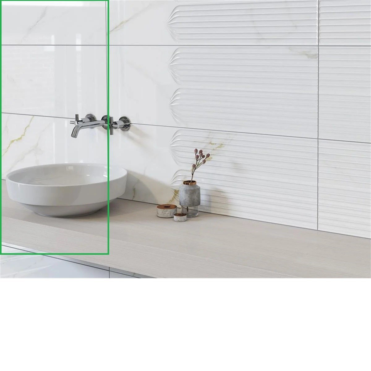 Vitra 30X90D STATUA BEYAZ PRL 8R Duvar Seramiği