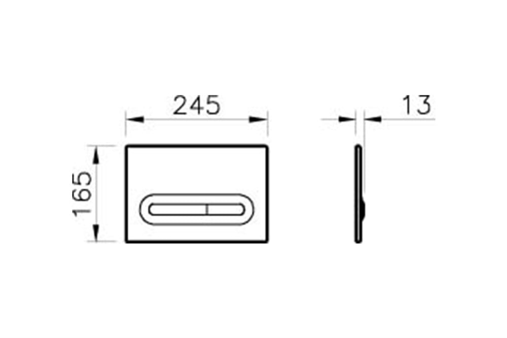 Vitra 740-0780 Loop T Parlak Krom Kumanda Paneli