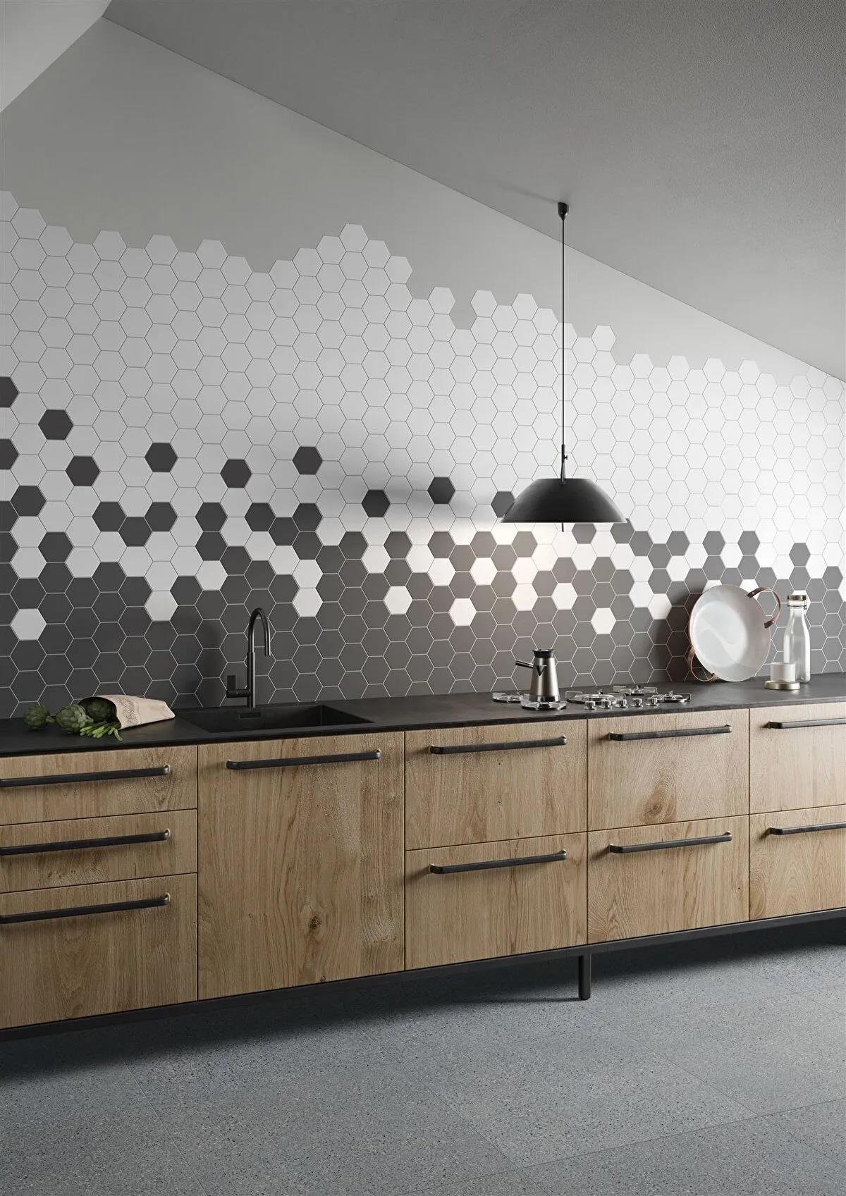 VitrA 8x9 Miniworx RAL 9016 Beyaz Hexagon Mat (NF) K53255380001VTE0