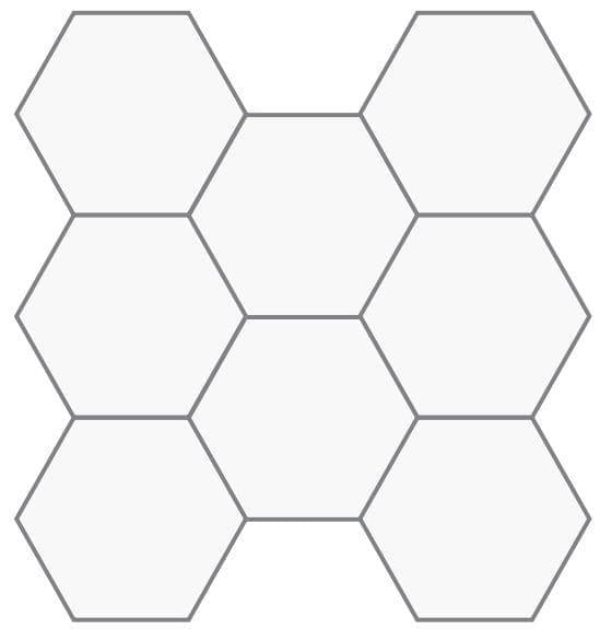 VitrA 8x9 Miniworx RAL 9016 Beyaz Hexagon Mat (NF) K53255380001VTE0