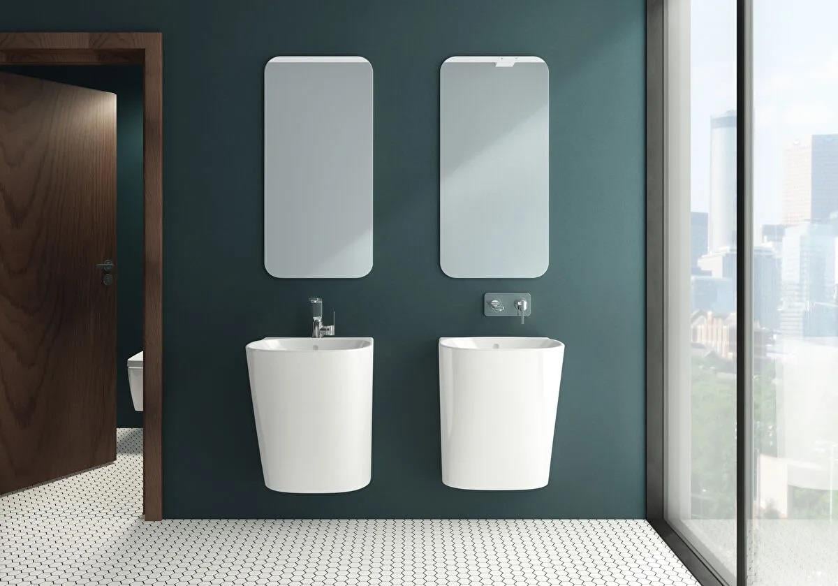 VitrA FRAME YARIM MONOBLOK LAV.ARMATÜR DELİKLİ 50CM BEYAZ 7798b403-0001