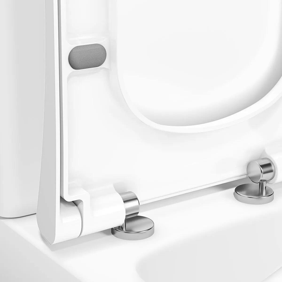VitrA Integra Klozet Kapağı Slim, Duroplast,Yavaş Kapanır, Metal Menteşeli, Beyaz 131-003-009