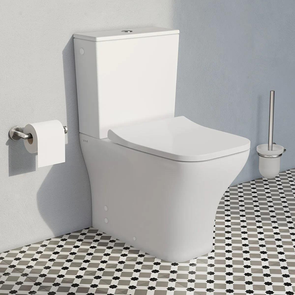 VitrA  Integra Square Klozet Kapağı Slim, Duroplast,Yavaş Kapanır,Beyaz 191-003-009