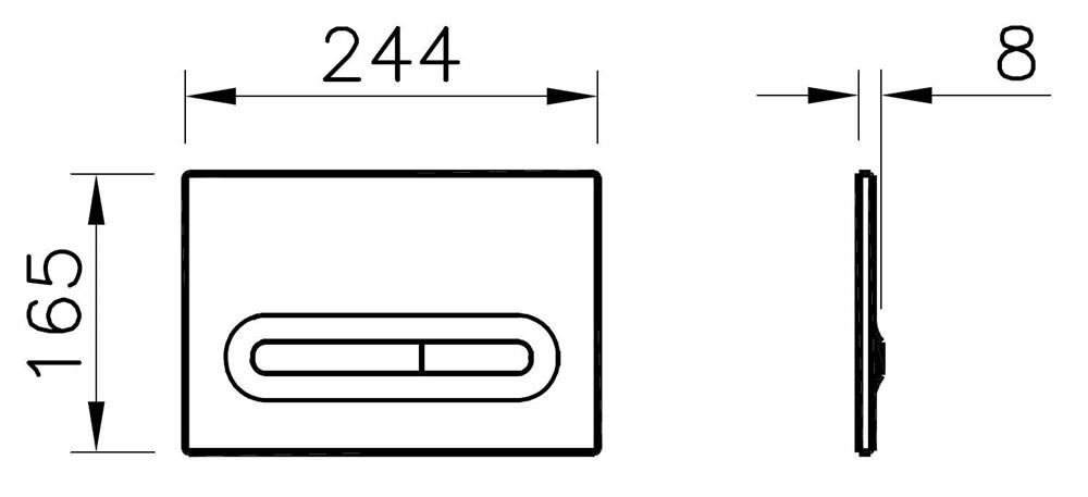 VitrA Loop T Kumanda Paneli Mat Krom 740-0785