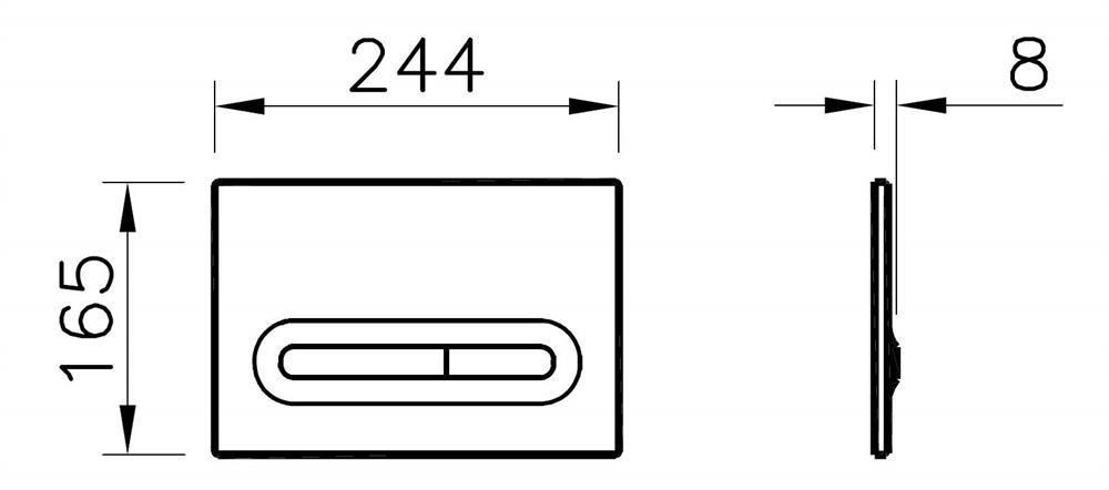 VitrA Loop T Kumanda Paneli Mat Siyah 740-0711