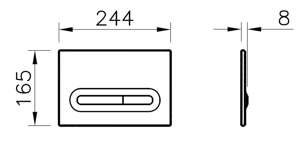 VitrA Loop T Kumanda Paneli Parlak Beyaz 740-0700