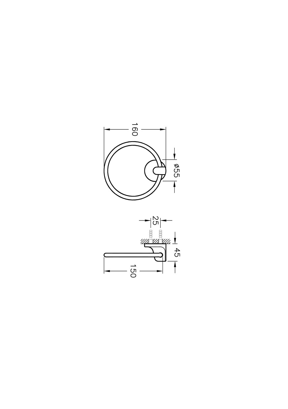 VitrA Marin Halka Havluluk A44943