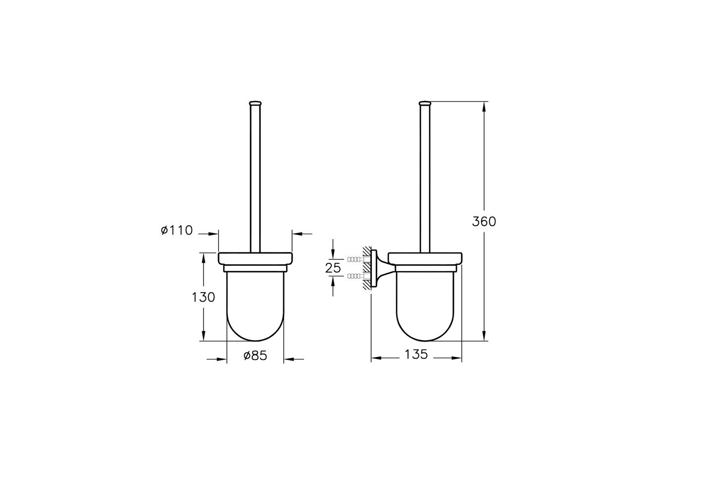VitrA Marin Tuvalet Fırçalığı A44948