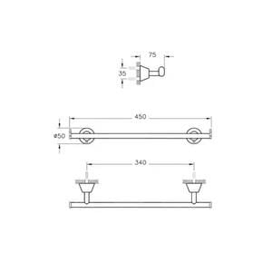 Vitra Matrix Uzun Havluluk Krom A44578