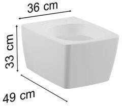VitrA Metropole Asma Klozet Gizli Montajlı, Kompakt, 49 cm Taharet Borulu,  Beyaz 5671B003-0559
