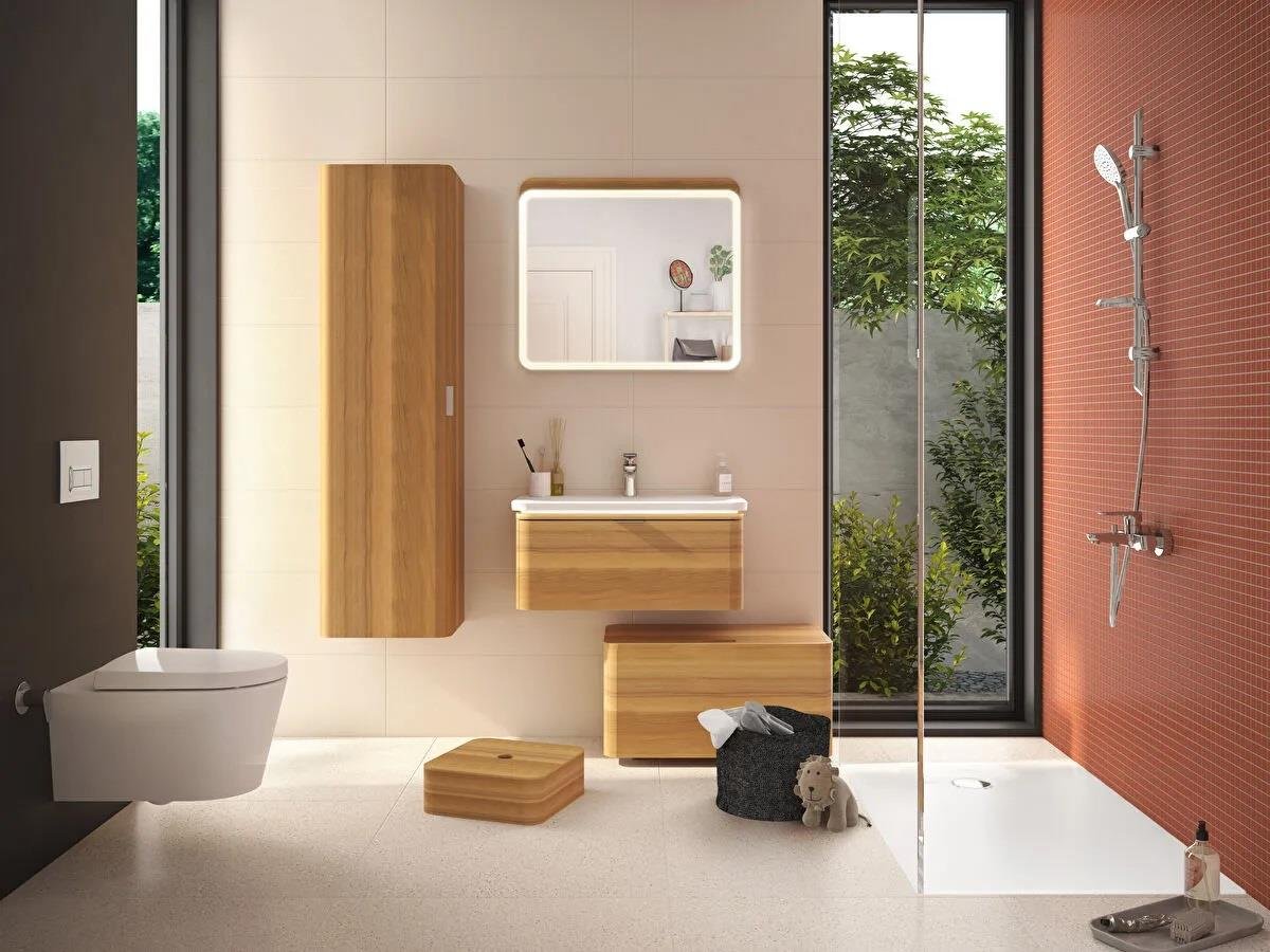 VitrA Nest Asma Klozet Rim-ex, Gizli Montajlı, 57 cm, Entegre Musluklu, Beyaz  5176B003-1684