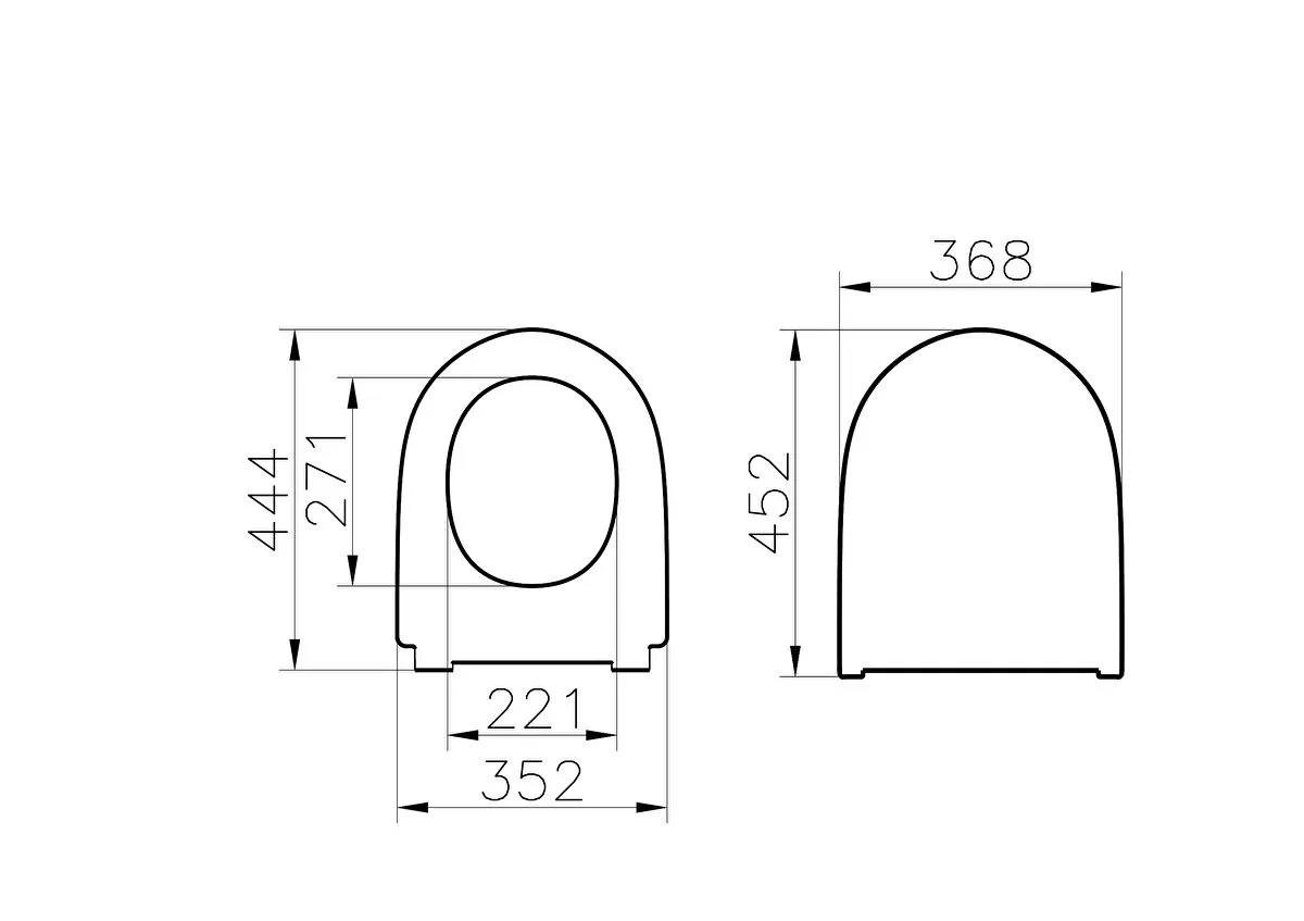 VitrA Nest Klozet Kapağı Slim, Duroplast, Üstten Sıkmalı Yavaş Kapanır,Beyaz 230-003R009