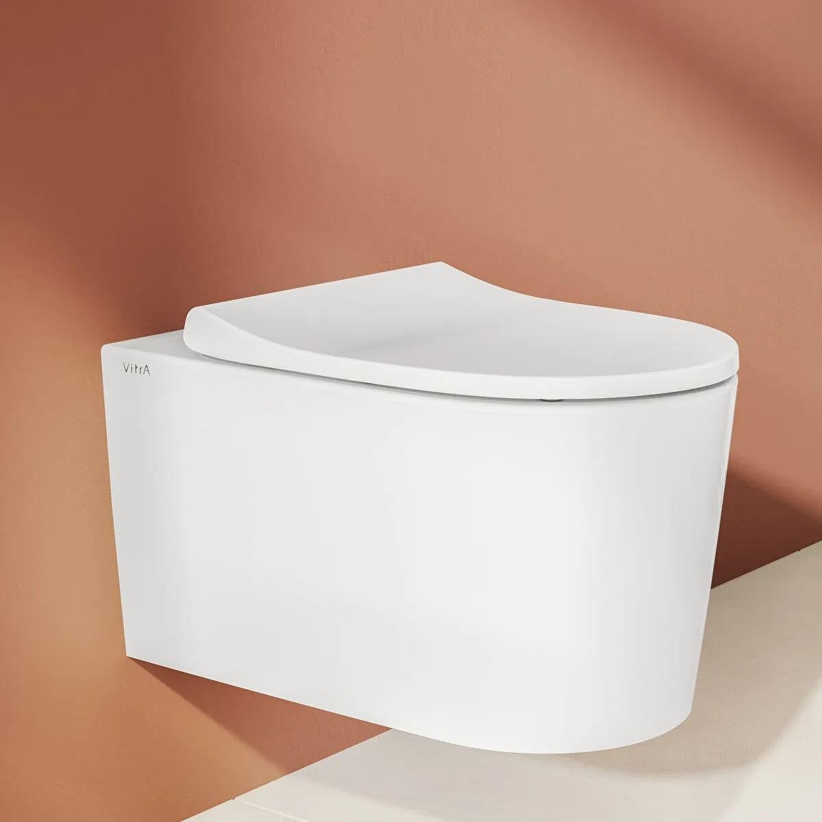 VitrA Nest Klozet Kapağı Slim, Duroplast, Üstten Sıkmalı Yavaş Kapanır,Beyaz 230-003R009