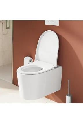 VitrA Nest Klozet Kapağı Slim, Duroplast, Üstten Sıkmalı Yavaş Kapanır,Beyaz 230-003R009