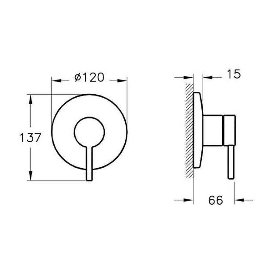 VitrA Origin Ankastre Duş Bataryası Soft Bakır A4262129