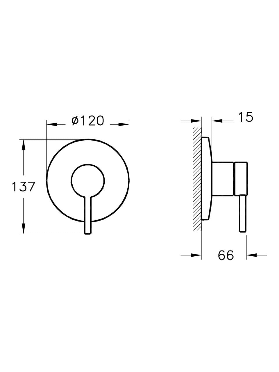 VitrA Origin Ankastre Duş Bataryası,Fırçalı Nikel, Sıva Üstü A4262134