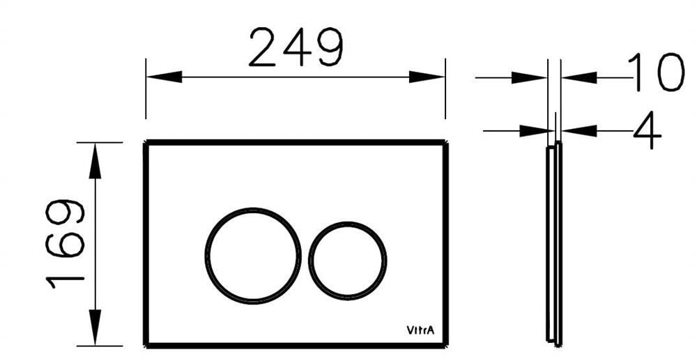 VitrA Origin Kumanda Paneli Siyah Cam 740-1601