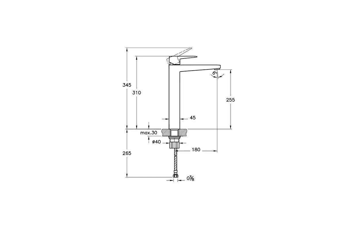 VitrA Root Square Lavabo Bataryası (çanak) Krom A42733