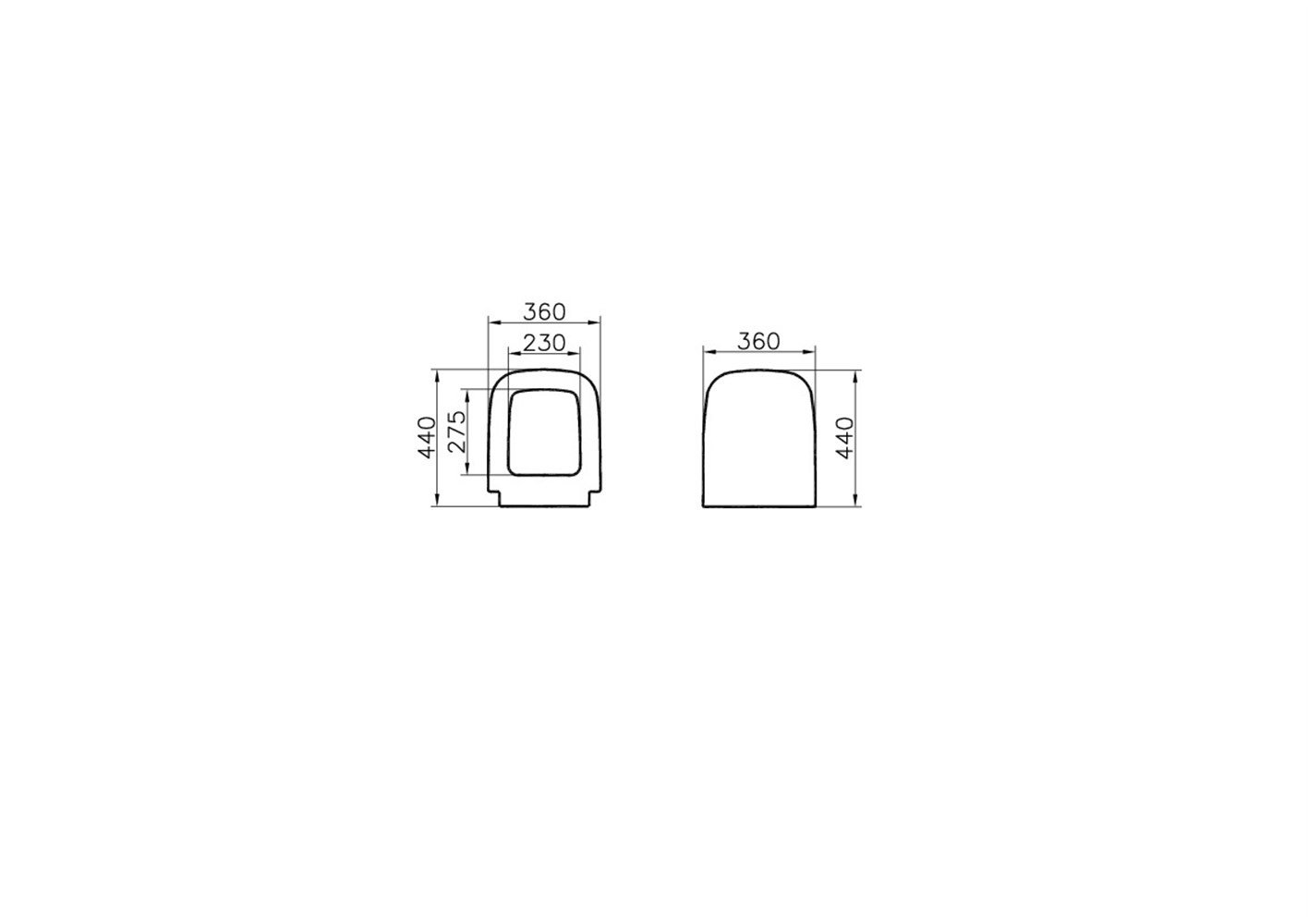 VitrA S20 Klozet Kapağı, Yavaş Kapanır 77-003-009
