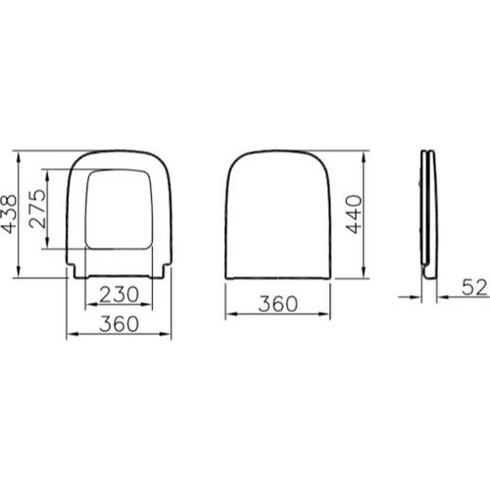 VitrA S20 Yavaş Kapanır Klozet Kapağı 117-003-909