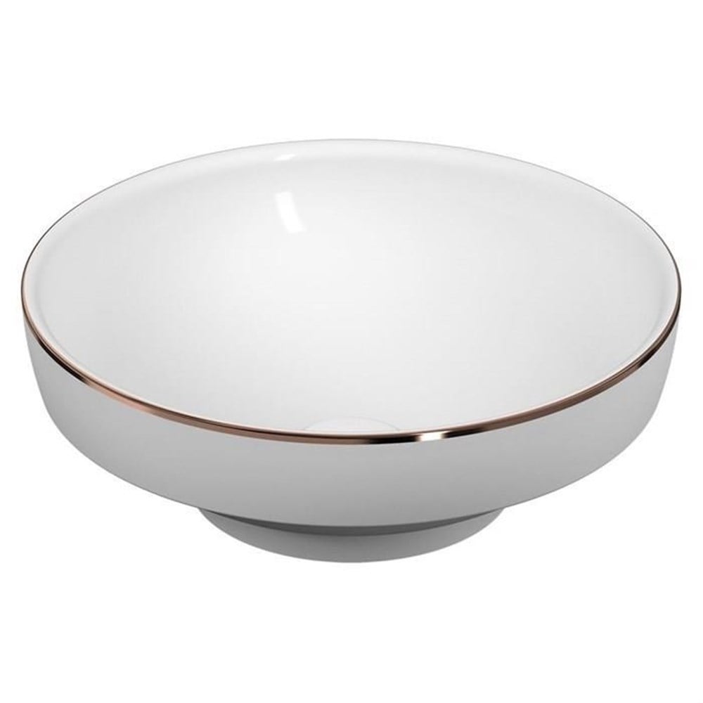 VitrA Water Jewels Çanak Lavabo Armatür Deliksiz 40 cm Beyaz Bakır Çizgili  4334B073-2300