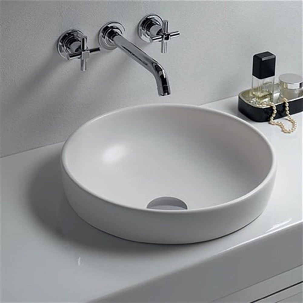 Water Jewels Çanak Lavabo Armatür Deliksiz 40 cm Beyaz 4334B003-0016