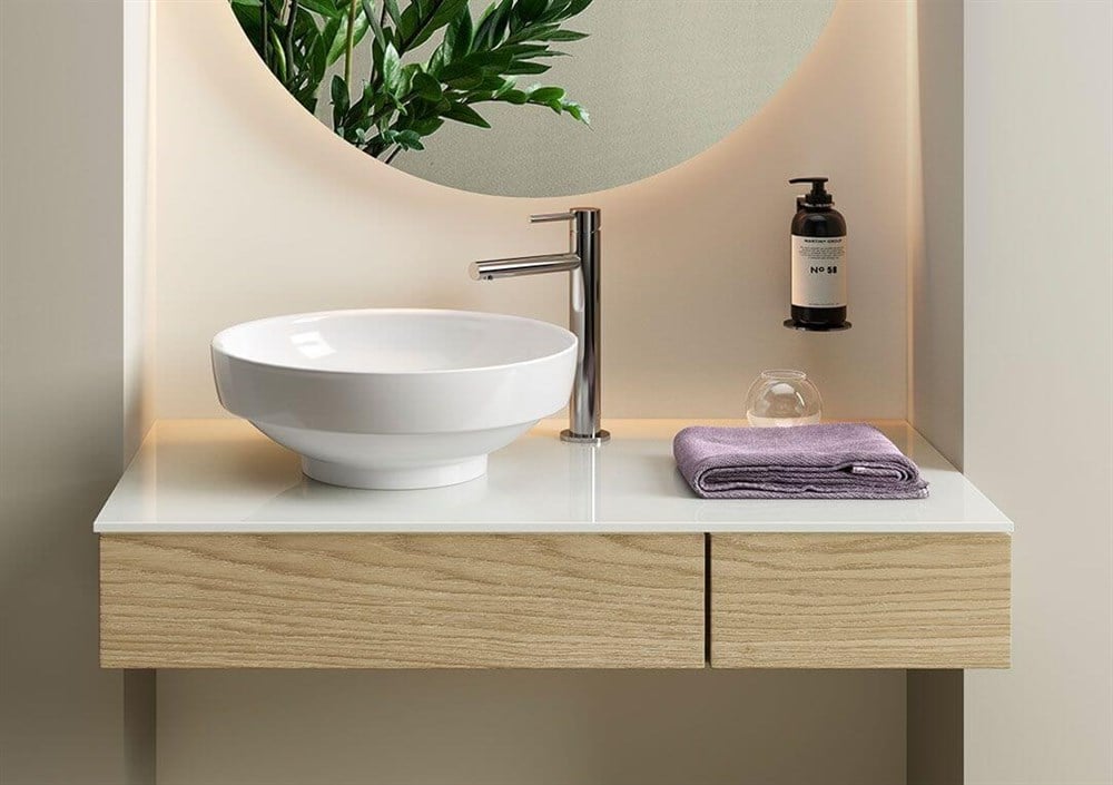 Water Jewels Çanak Lavabo Armatür Deliksiz 40 cm Beyaz 4334B003-0016